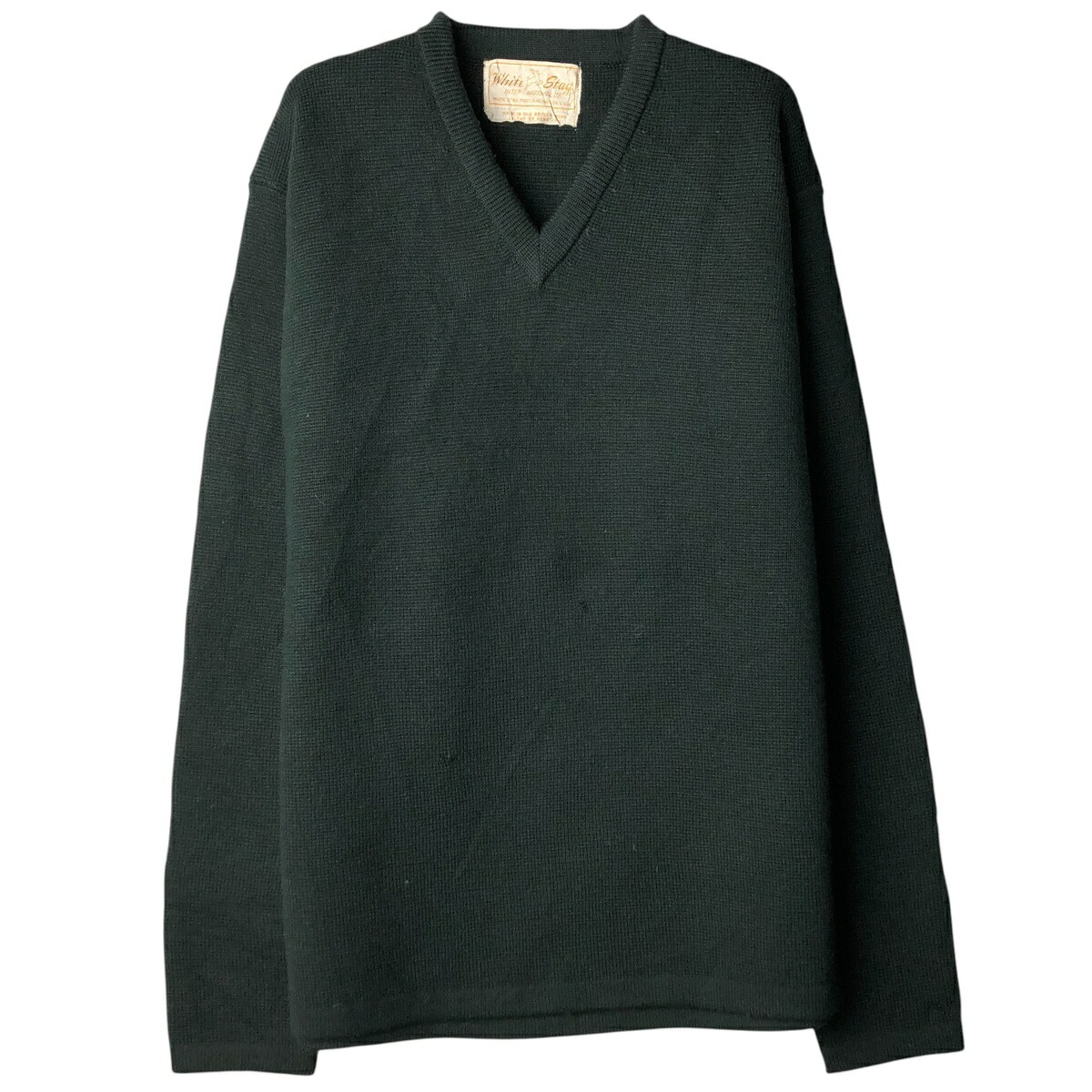 古着 50～60年代 White Stag Vネック ウールニットセーター メンズM