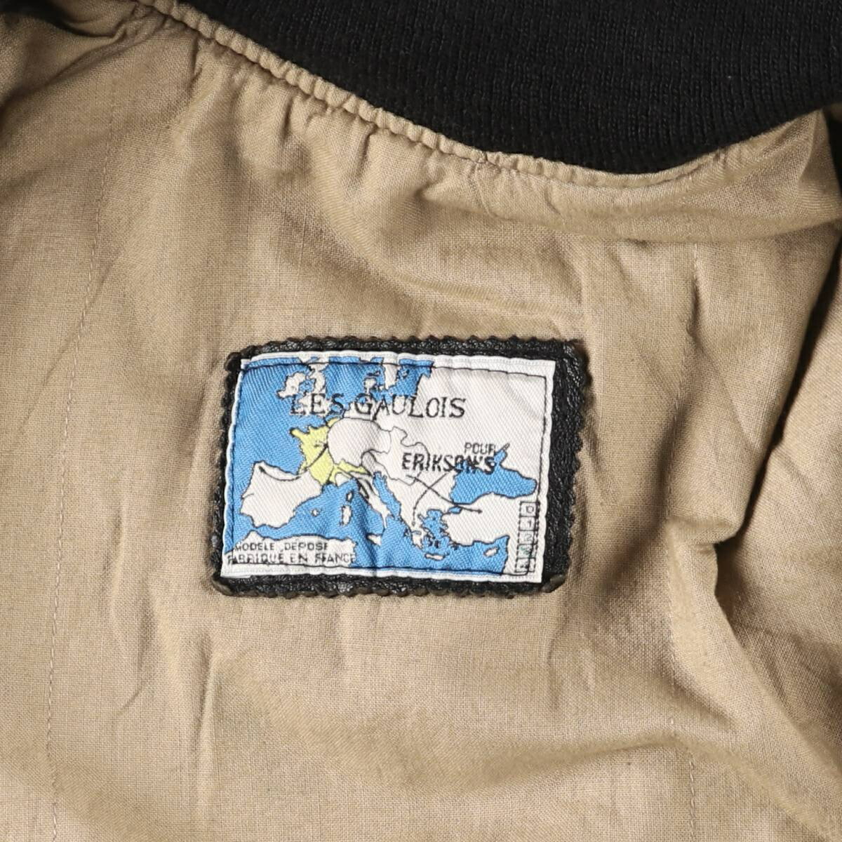 古着 エリクソンズ ERIKSONS 中綿入り レザーブルゾンタイプ フランス