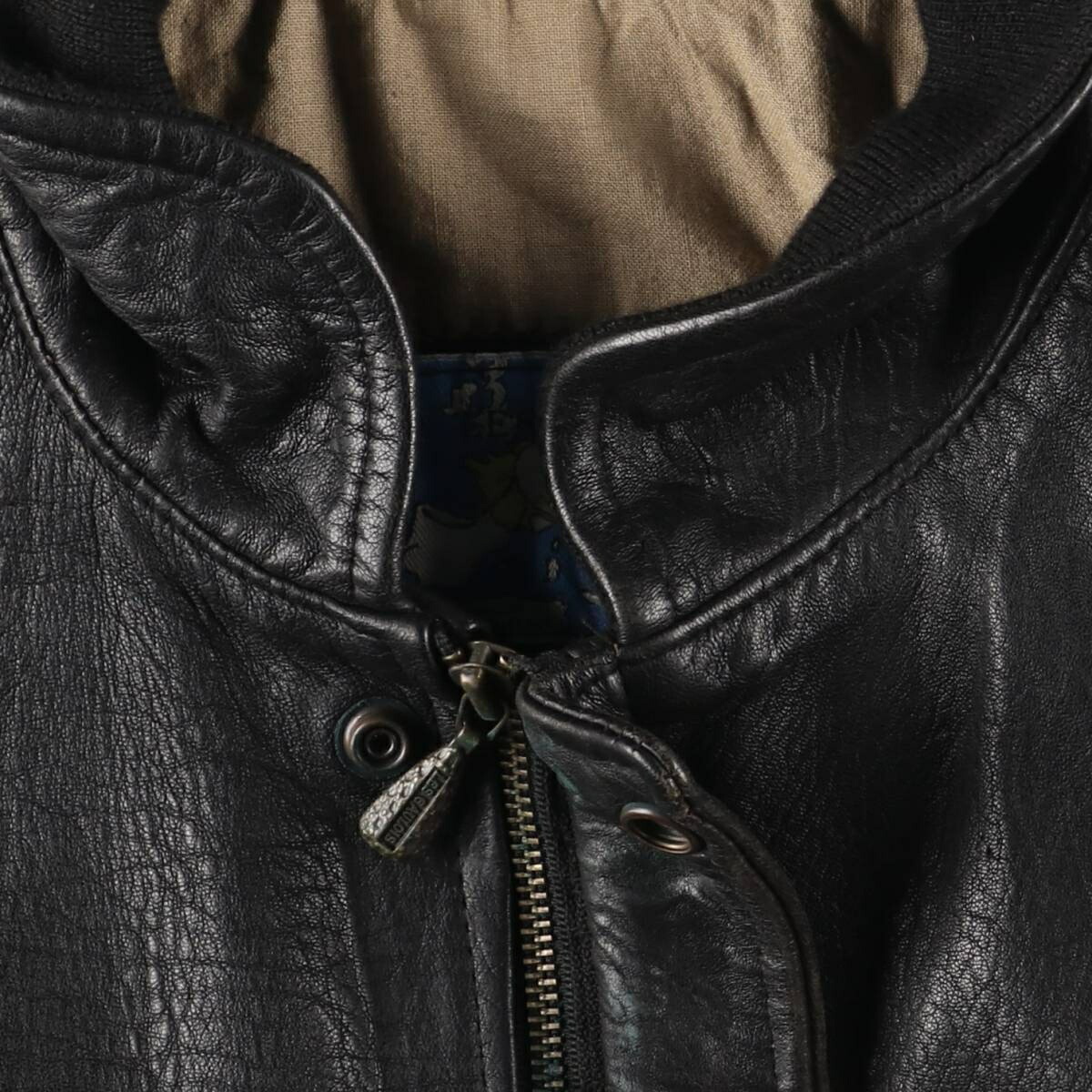 古着 エリクソンズ ERIKSONS 中綿入り レザーブルゾンタイプ フランス