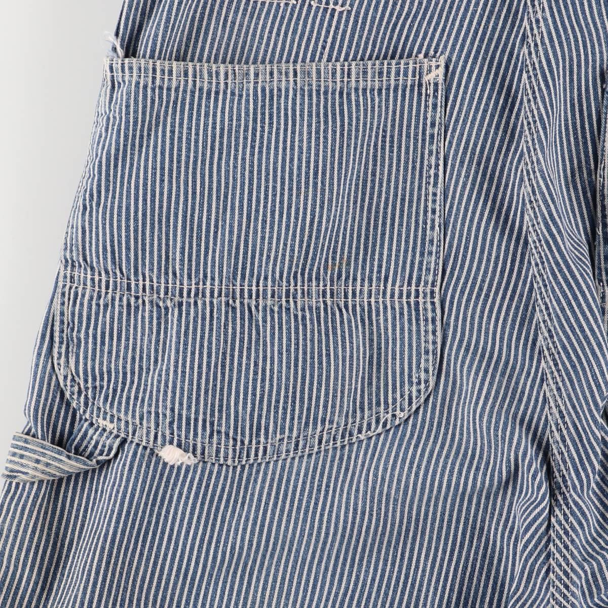 古着 60～70年代 リー Lee ヒッコリーストライプ オーバーオール USA製