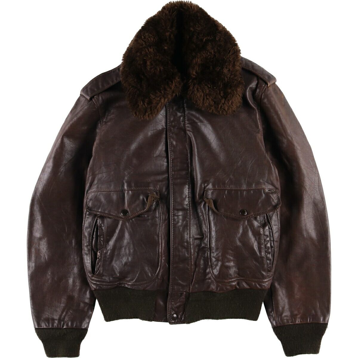 古着 70～80年代 ショット SCHOTT G-1タイプ レザーフライトジャケット