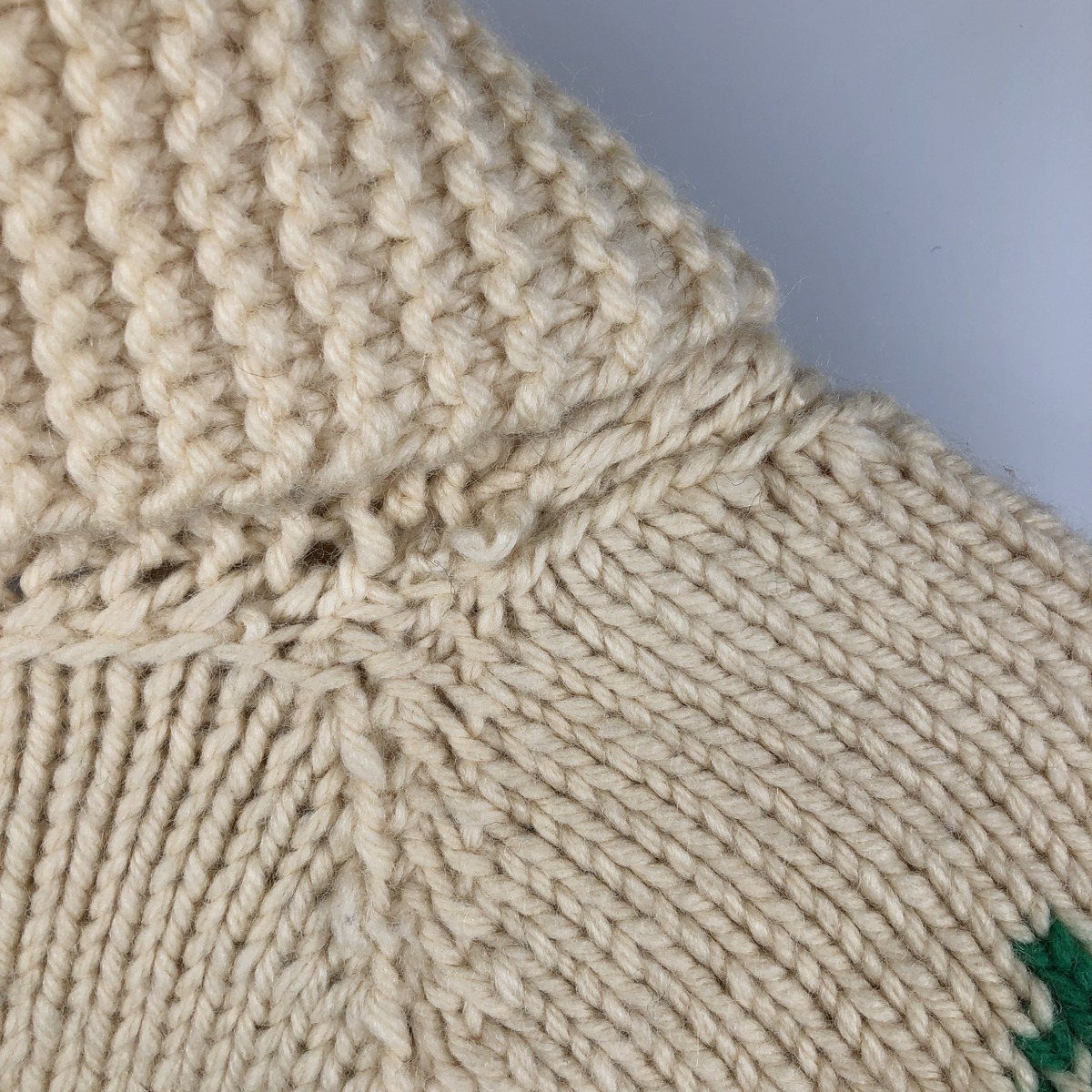 古着 50～60年代 総柄 トナカイ柄 カウチンセーター メンズXL相当