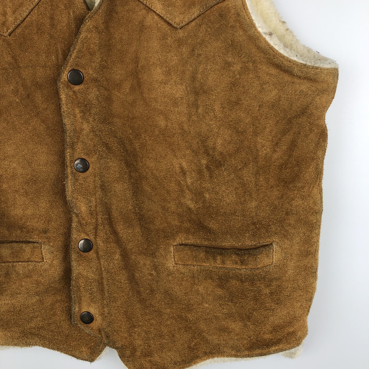 古着 80～90年代 ショット SCHOTT スエードレザーベスト メンズM相当