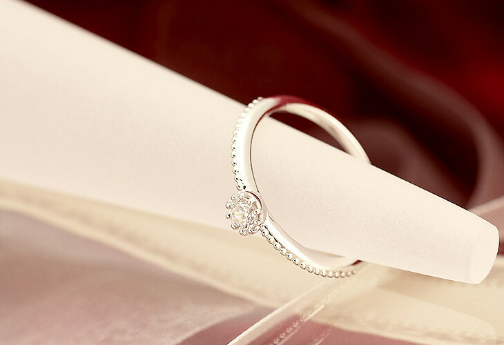 いちごさま専用4℃ プラチナ 1粒 ダイヤモンド リング 7.5号 0.156