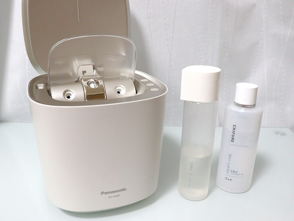 パナソニック ナノケアスチーマー「EH-SA0B」の温スチームと化粧水