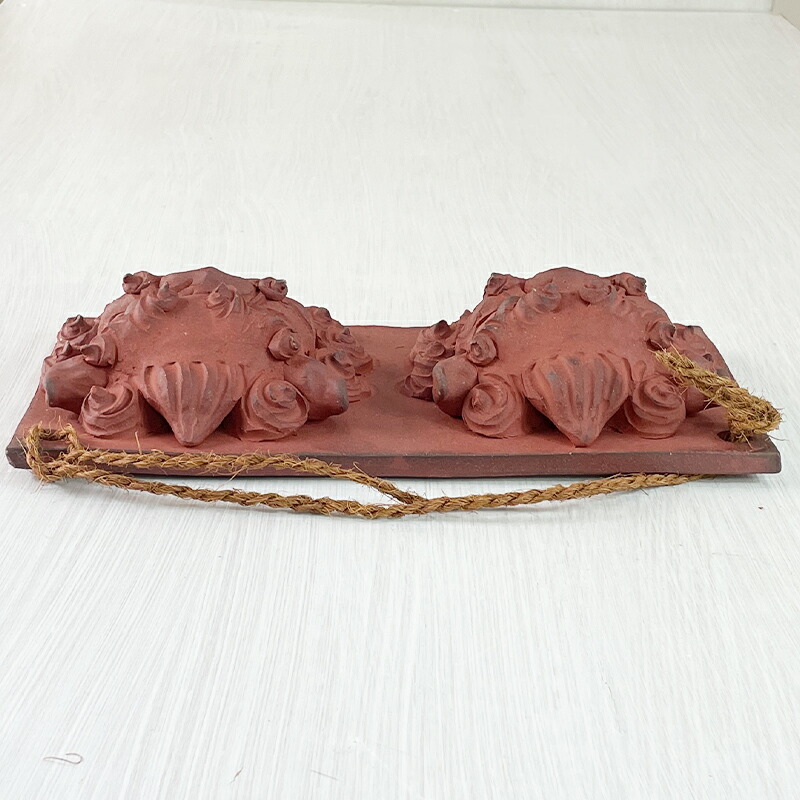 シーサー 素焼き 素焼きシーサー 置物 玄関 沖縄 ペア 新築祝い 開運