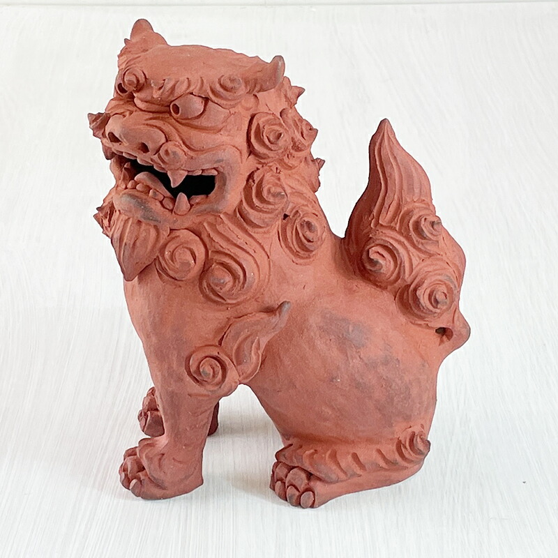 楽天市場】シーサー 素焼き 置物 玄関 沖縄 ペア 新築祝い 開運 運気