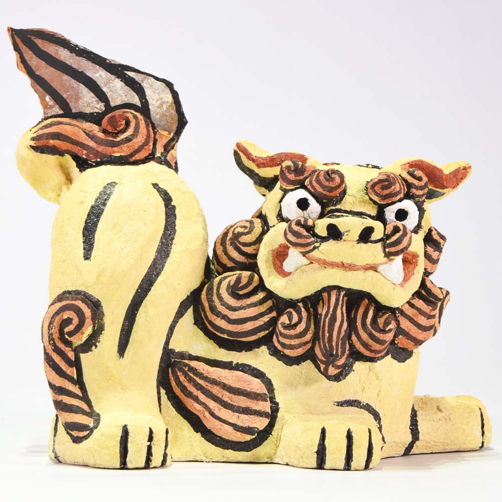 シーサー 獅子 漆喰 置物 玄関 沖縄 琉球 守り神 縁起物 厄除け 魔除け