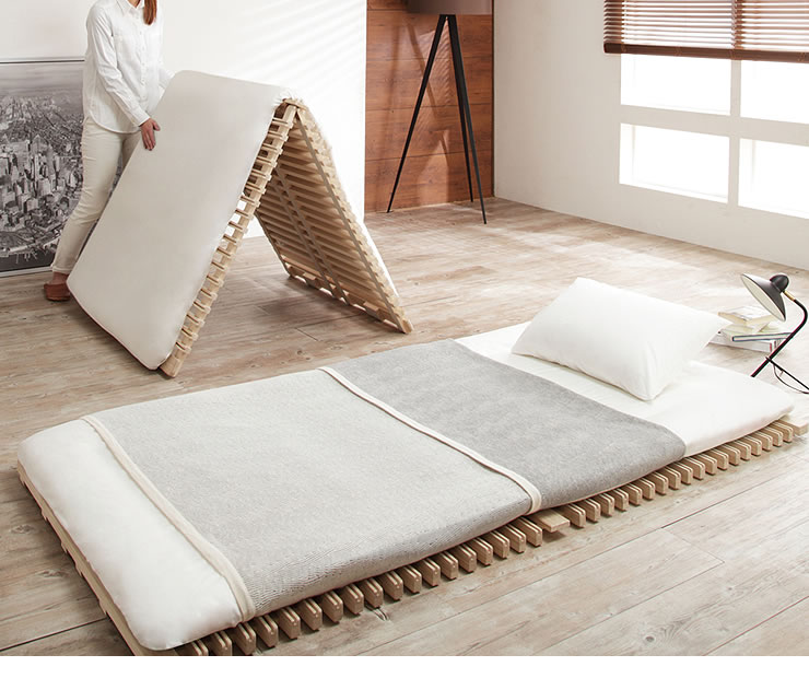 みやび格子」すのこベッド シングルサイズ 二つ折 その他ベッド関連