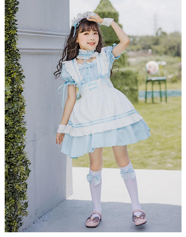 楽天市場】【豪華な6点セット】メイド コスプレ 子供 メイド服