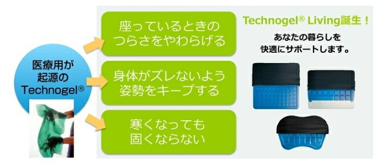 楽天市場】Technogel Living Seat Pad 2 (46×36.5cm) [ ジェル枕