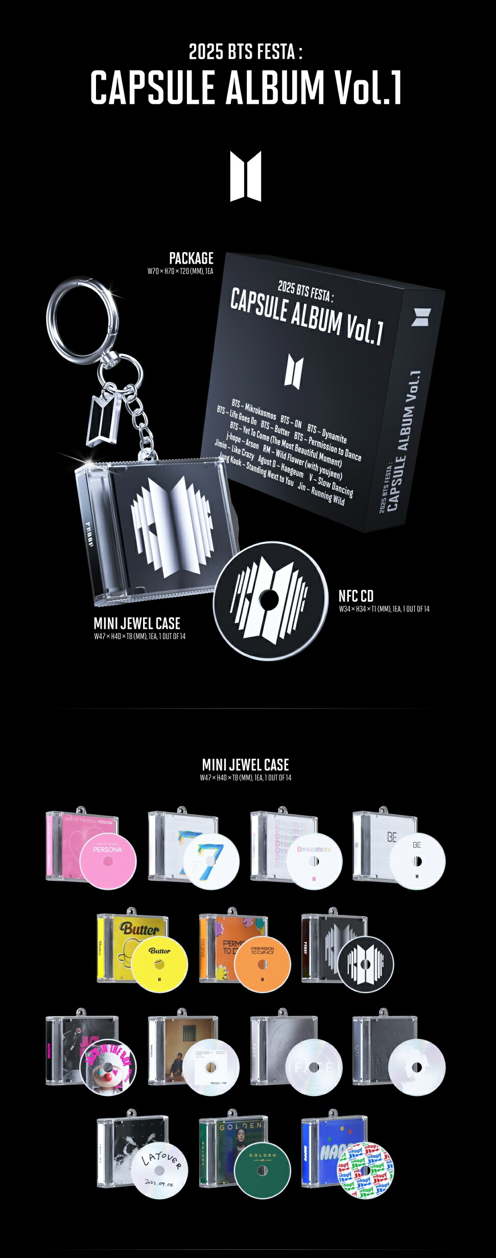 楽天市場】[おまけ4種付き] 2025 BTS FESTA : CAPSULE ALBUM Vol.1