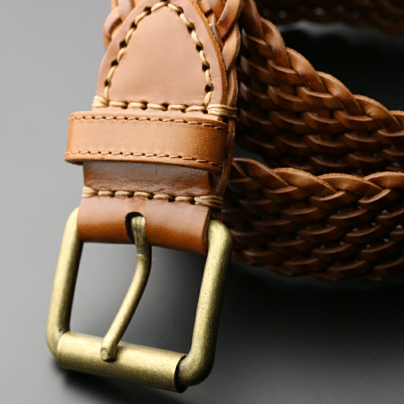 楽天市場】本革メッシュベルト 編みベルト レザーベルト 編み込み