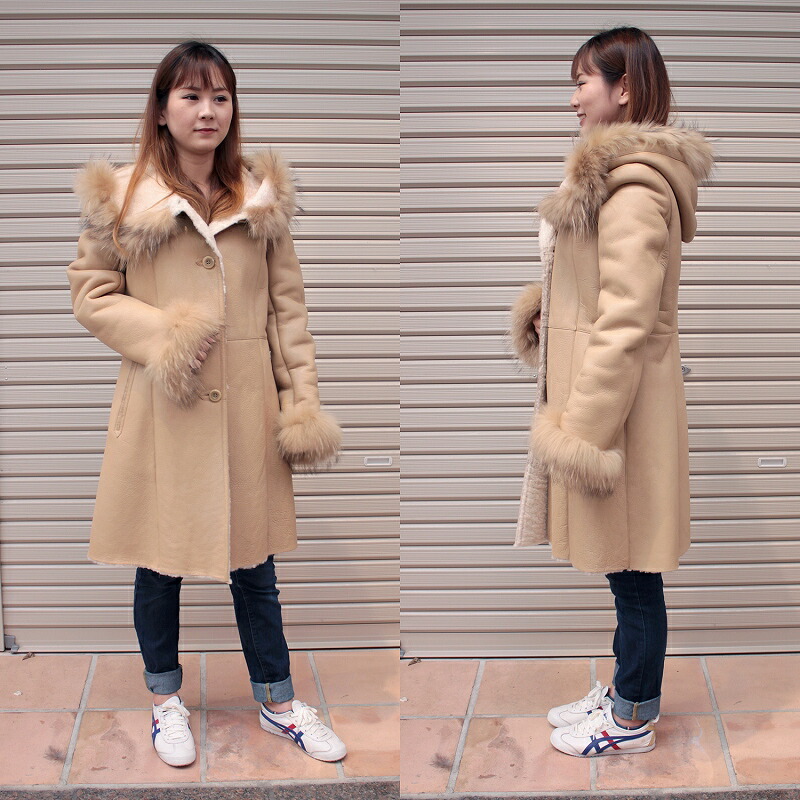 楽天市場】ムートンコート レディース 本革 ラム ダブルフェイス