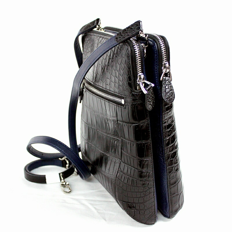 楽天市場】クロコダイル 本革バッグ メンズ レザーバッグ ポシェット