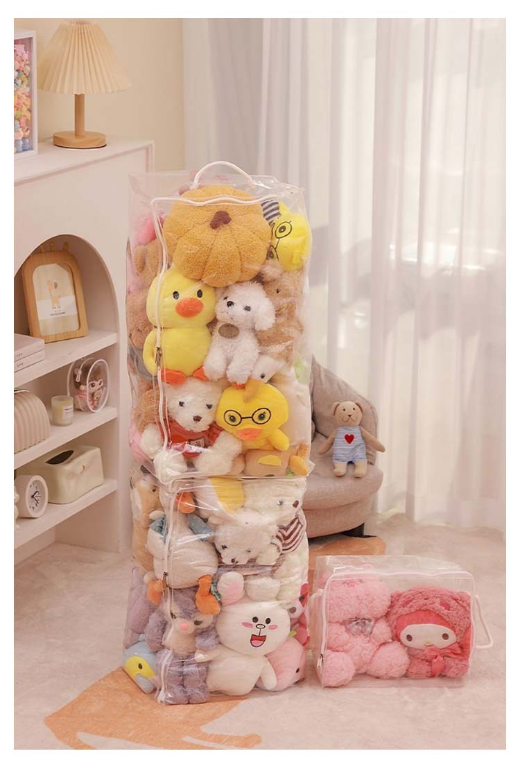 楽天市場】【2個セット】ぬいぐるみ 収納袋 透明 ぬいぐるみ 収納