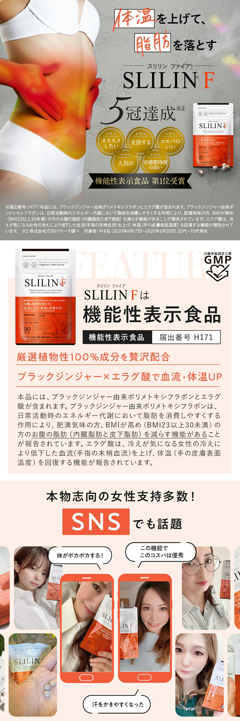 楽天市場】スリリン ファイア (2袋) 温活 脂肪燃焼 ダイエットサプリ