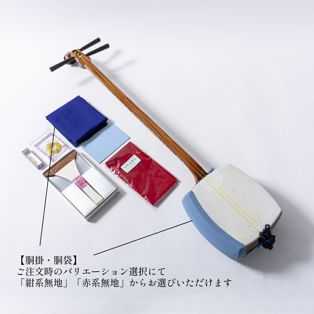 j*y様 【中古】三味線本体 白紫 ケース付き 太棹 型不明 j*y様 【中古