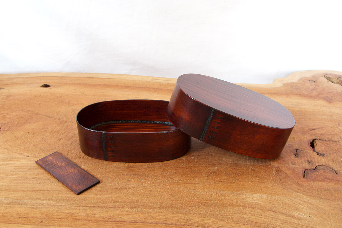 小坂屋漆器店 ｜ 摺り漆 曲げわっぱ 弁当箱（楕円小） 拭き漆 日本製