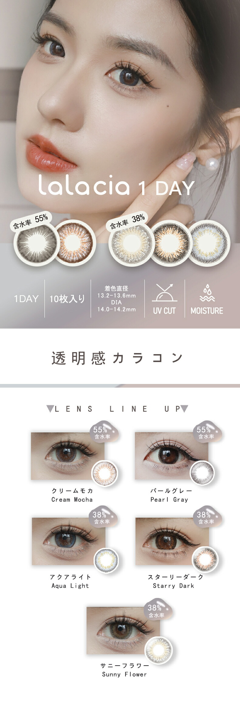 楽天市場】【公式】 ララシア カラコン ワンデー 1箱10枚入 LaLaCia