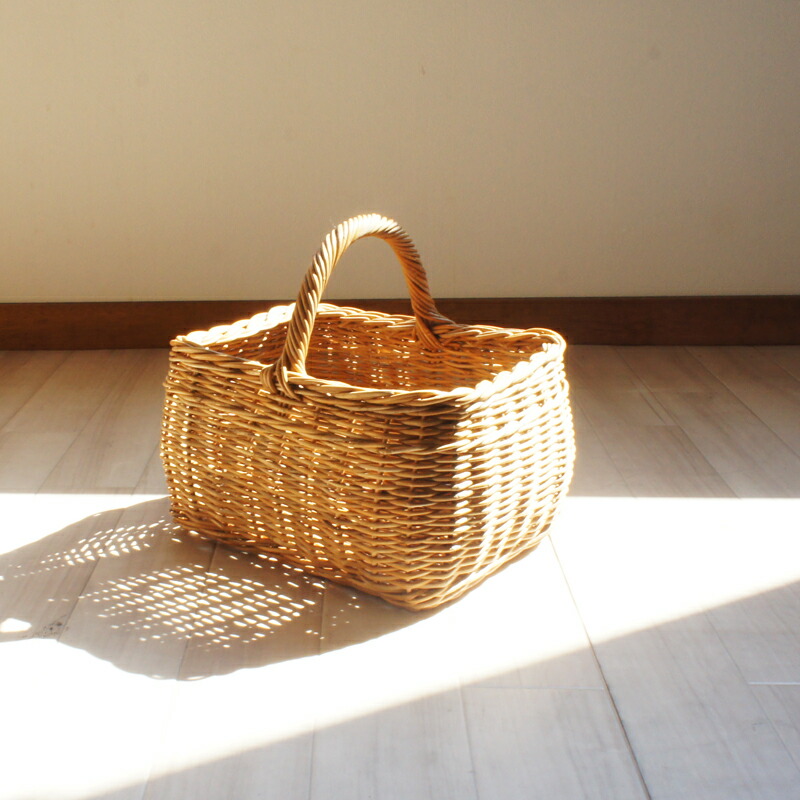 楽天市場】ラタンバスケット 皮付きラタンのバスケット 紅籐 クブ