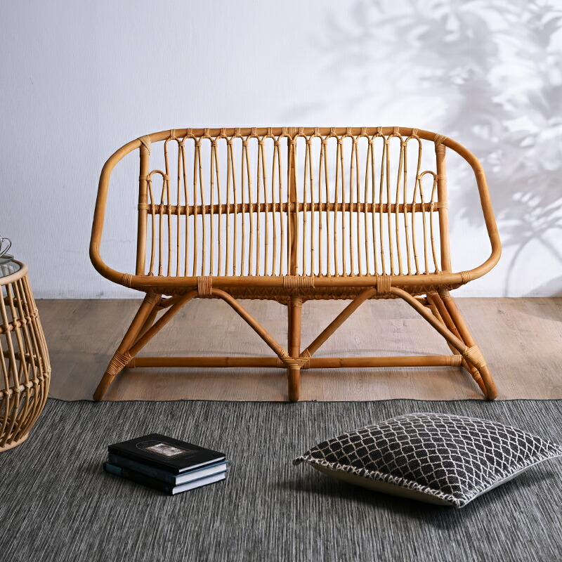 楽天市場】≪SALE≫19999→18999円!!ラタンチェア 2人掛け ラタン