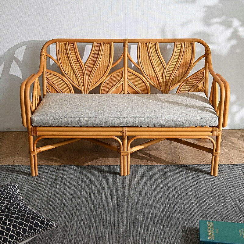 楽天市場】【新商品ポイント10倍】ラタンチェア 2人掛け ラタンソファ