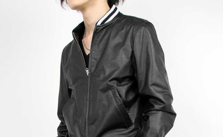 楽天市場】S~LLサイズ レザースタジャン 牛革 革 本革 本皮 ミリタリー