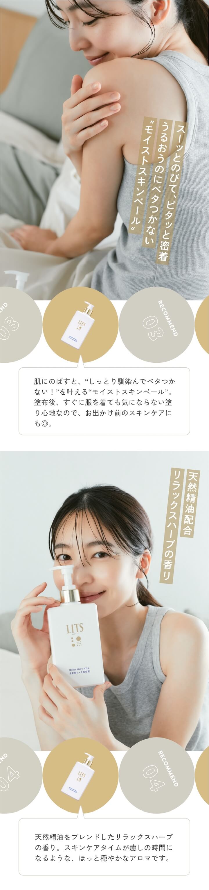 楽天市場】リッツ モイスト ボディミルク LITS 全身用 ミルク美容液