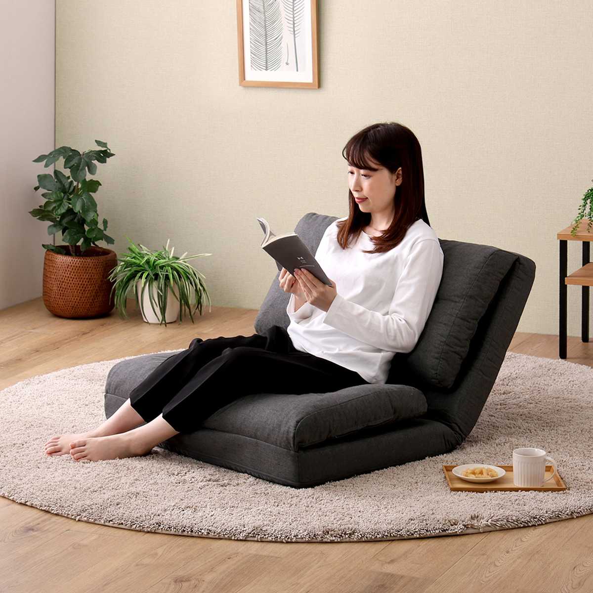 楽天市場】座椅子 1.5人掛け 3wayソファ 幅80cm Paljon （ 形が変え