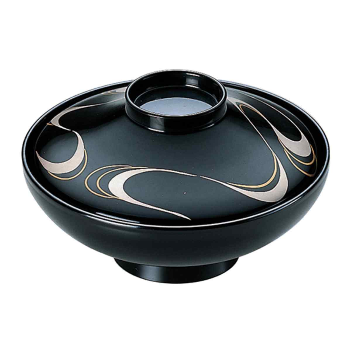 楽天市場】煮物椀 木製 平富士 色唐草 本漆塗 手書き 蒔絵 吸物椀 お椀