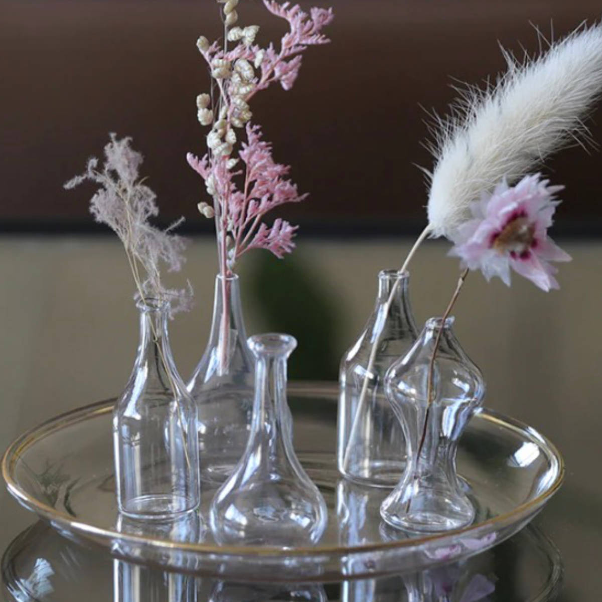 楽天市場】花瓶 マルメゾン ボトル フェー 5個入り 一輪挿し ガラス