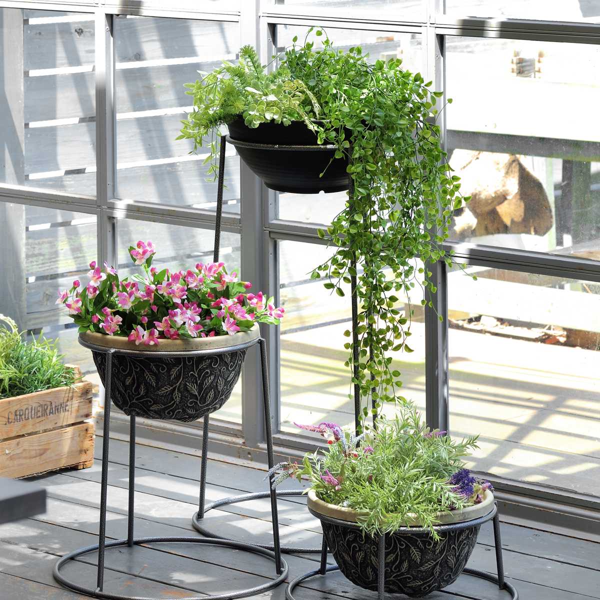 楽天市場】プランタースタンド ハンマートンボールプランター 高さ70cm