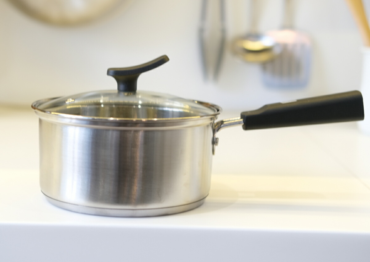 楽天市場】片手鍋 18cm IH対応 チーノ ステンレス製 3層底 ガラス蓋