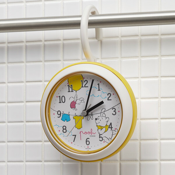 楽天市場】時計 くまのプーさん 防滴 防塵 バスクロック 半身浴