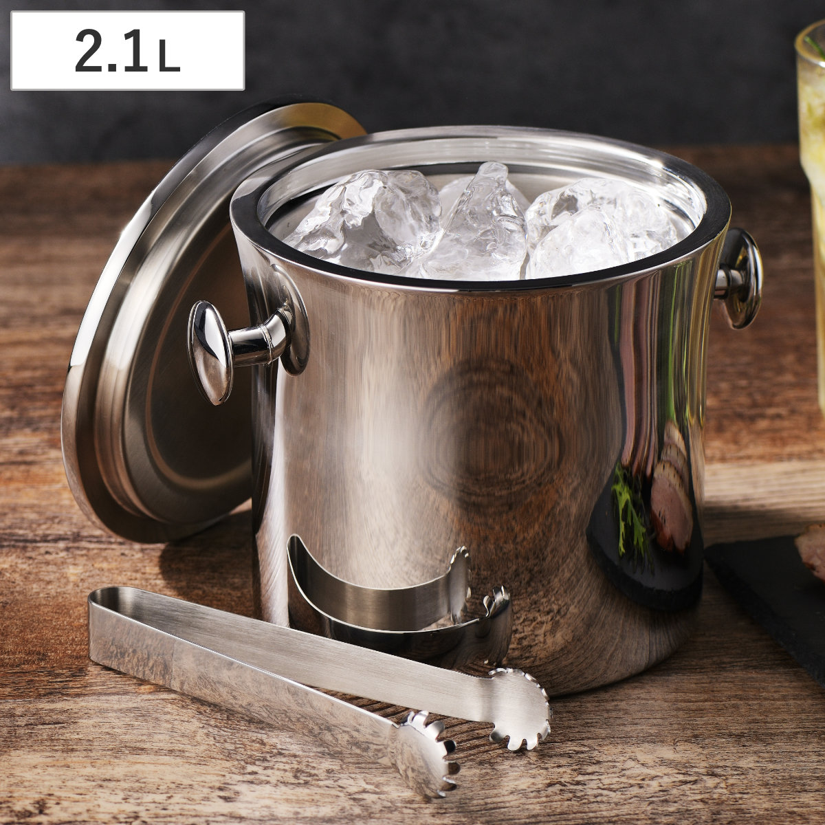 楽天市場】アイスペール 氷入れ カラフェ ラビン アイストング付き