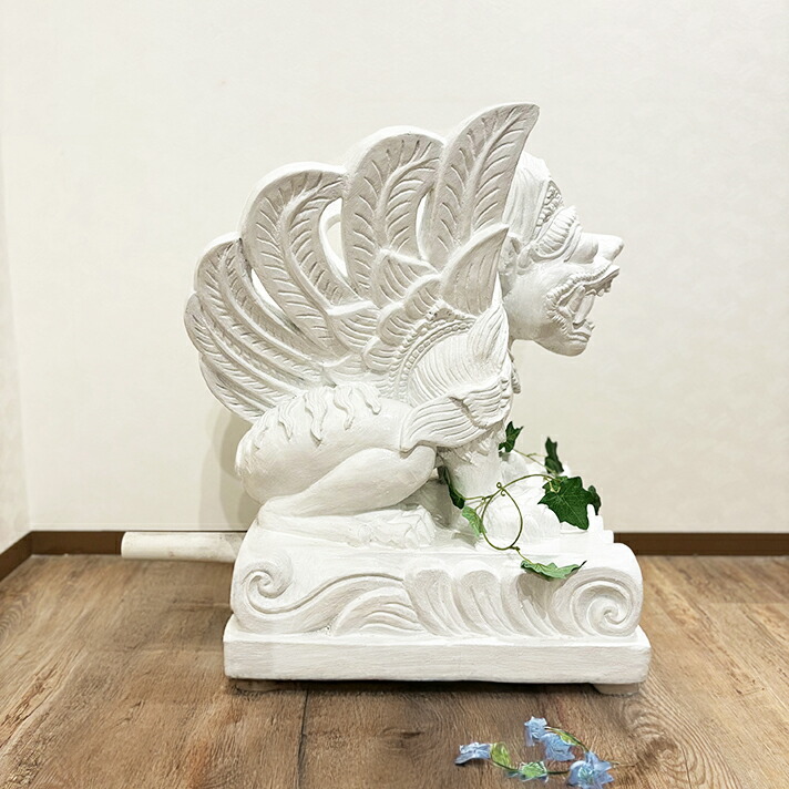 限定1台】シンガ像 ガルーダ ファウンテン 噴水 オブジェ 置物 屋外 庭