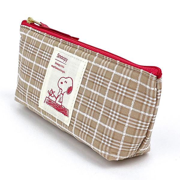 スヌーピー ペンケース ブラウン 文具 筆箱 SNOOPY