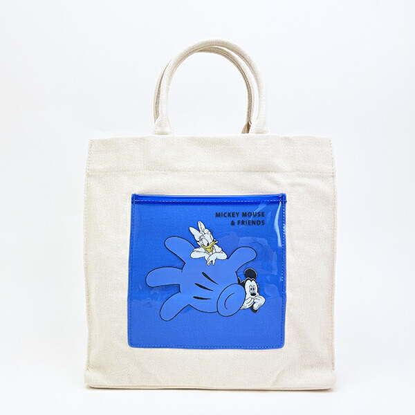 ディズニー ミッキー&デイジー トートバッグ ブルー CATCH ME シリーズ