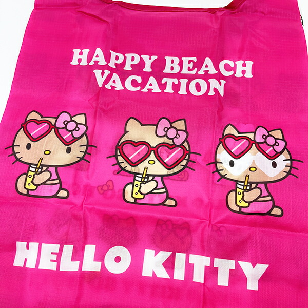 サンリオ ハローキティ 日焼け キティ エコバッグ(M) ピンク Sanrio