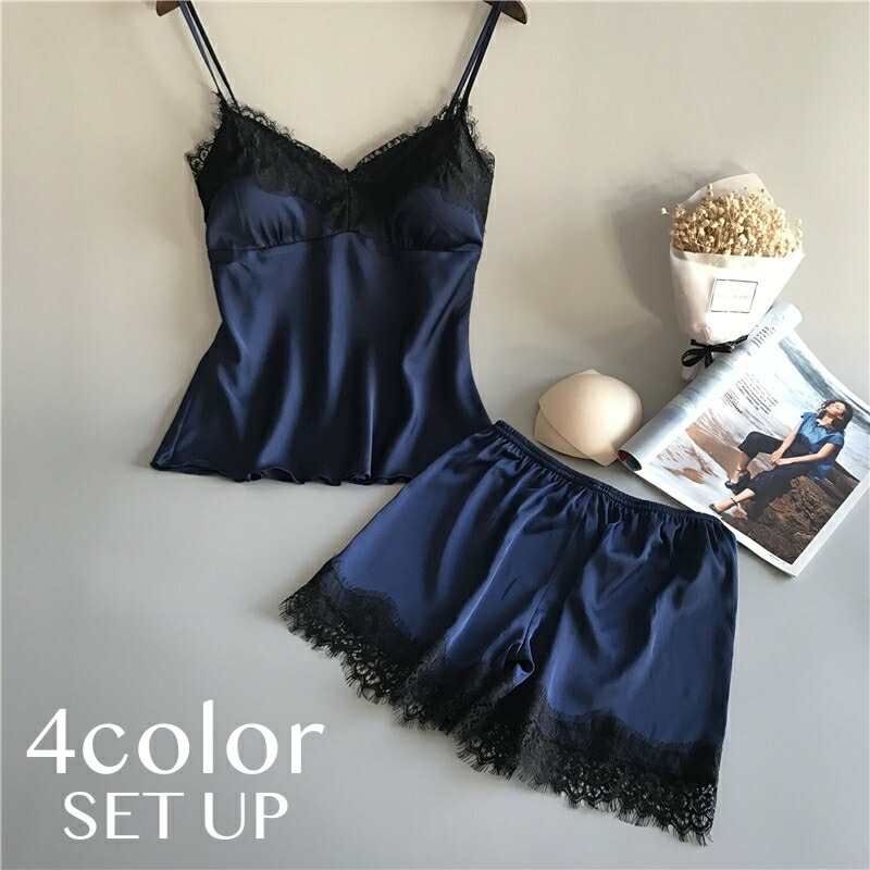 楽天市場】送料無料 キャミソール ショーツ セットアップ 上下セット