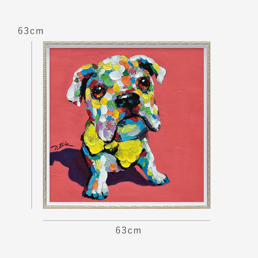 楽天市場】アートパネル 犬 アートフレーム 油絵 アート 絵 インテリア