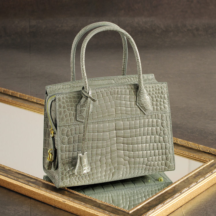 楽天市場】【期間限定価格】クロコダイル ハンドバッグ シャイニング