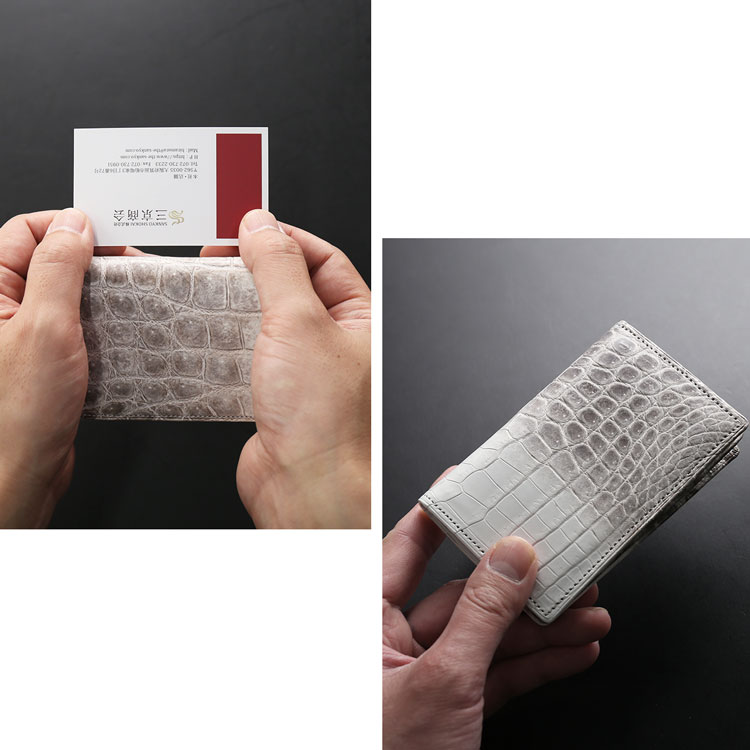 楽天市場】【24h限定10%off】ヒマラヤ クロコダイル 名刺入れ 日本製