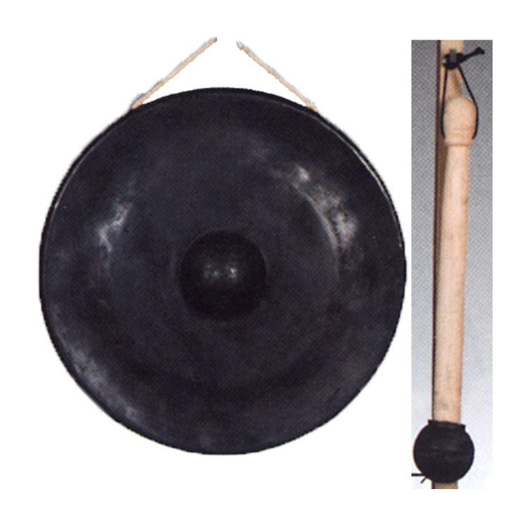 茶道具 南蛮 銅鑼 (ドラ) 尺二 （バイ付）