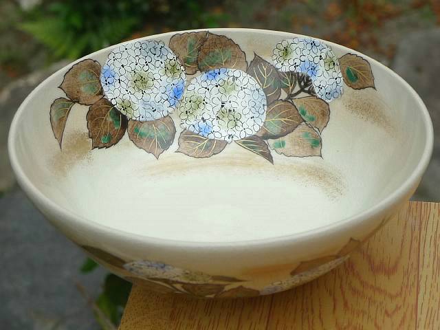 平茶碗 色絵琳派紫陽花 善昇 - 京焼清水焼 松韻堂