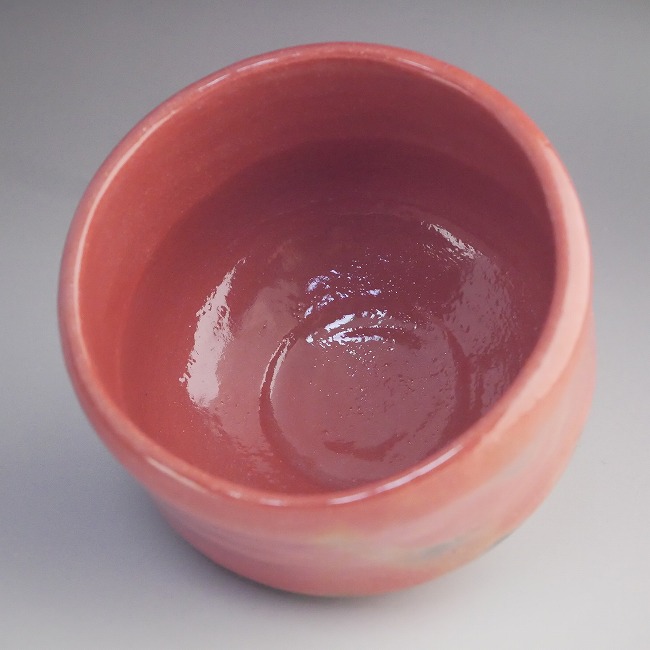 赤楽抹茶茶碗 芳楽 - 京焼清水焼 松韻堂