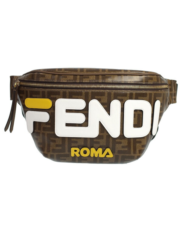 FENDI】フェンディ『ロゴ入り ズッカ柄ウエストポーチ』8BM006 メンズ