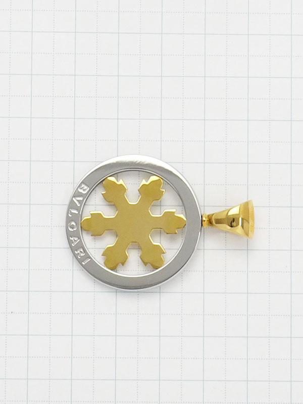 BVLGARI】ブルガリ『K18YG/SS トンド スノー ペンダントトップ』1週間