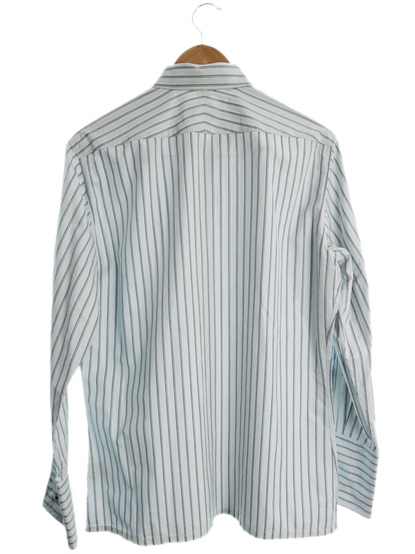 HERMES】【フランス製】【トップス】エルメス『ストライプ柄長袖シャツ